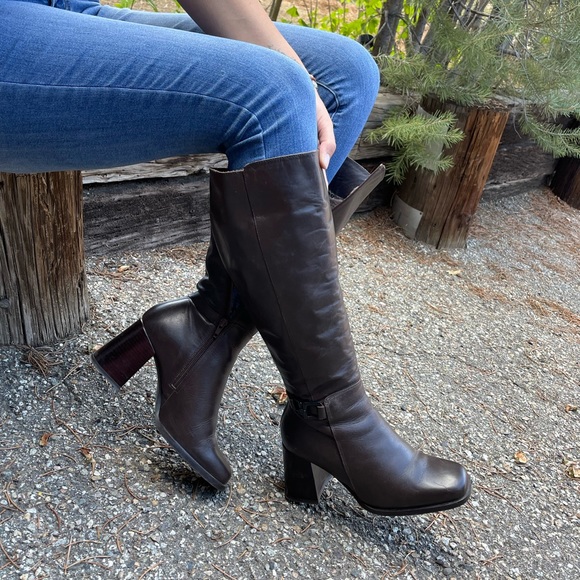 Genuine leather natural fur tall boots made in Italy - Picture 11 of 11